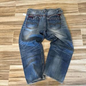 Y2K Avirex Men's Blue and Navy Jeans